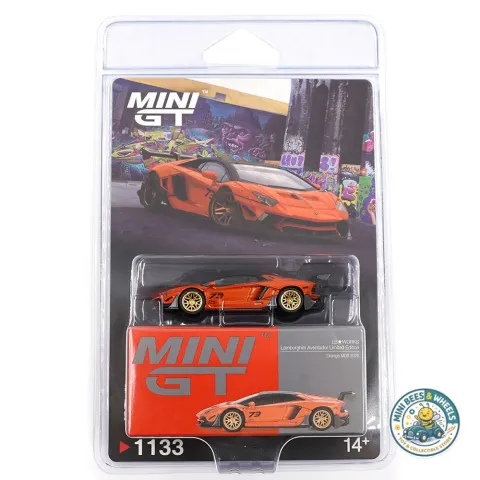 LB*WORKS LAMBORGHINI AVENTADOR LIMITED EDITION ORANGE MDX 2025 BLISTER PACKAGING
