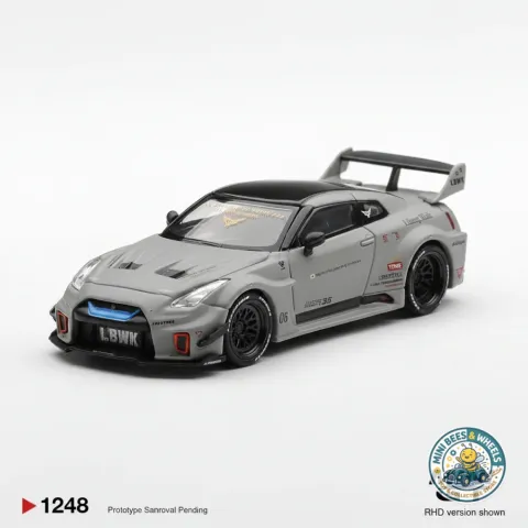 MINI GT Imported Nissan LB-Silhouette WORKS GT 35GT-RR Ver.1 Matt Grey 1:64 – No. 1248