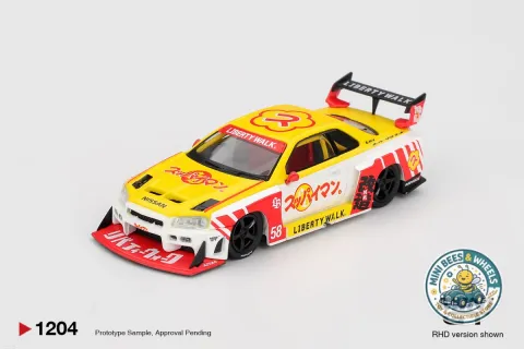 MINI GT NISSAN LB-ER34 SUPER SILHOUETTE SKYLINE SUPPAIMAN OKINAWA MINI GT 1204