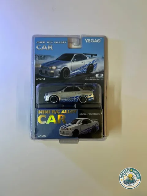 Yegao Skyline  Mini RC Alloy Sports Car 1:64 Scale – 2.4GHz Remote Control Drift Car