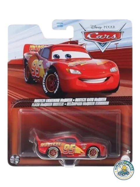 Disney Pixar Car's Rusteze Lightning McQueen - Rusteze Rayo McQueen Flash McQueen Rusted -Lightning McQueen 1:64 Scale Diecast Model