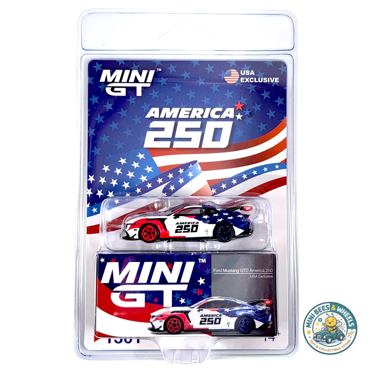 MINI GT FORD MUSTANG GTD AMERICA 250 USA EXCLUSIVE