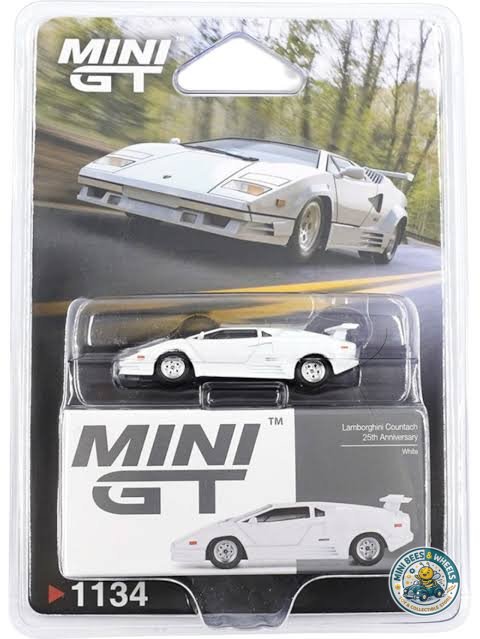Mini GT #1134: Lamborghini Countach 25th Anniversary White