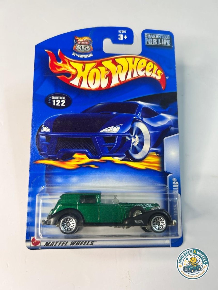 Hotwheels 1935 Cadillac 35th Anniversay Hotwheels card 2002 GFL