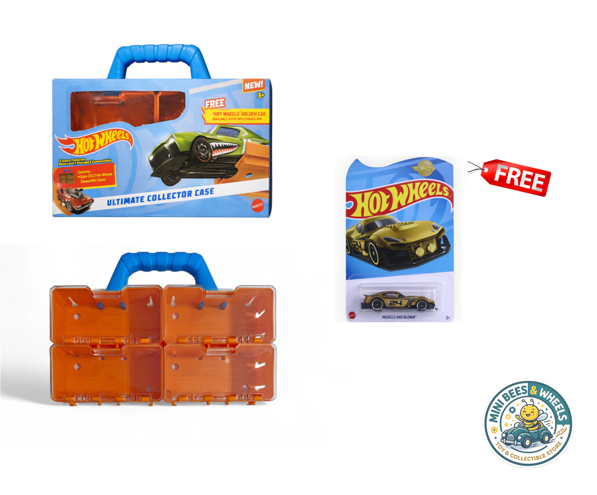 HOTWHEELS ULTIMATE COLLECTOR CASE WITH MUSCLE AND BLOWN